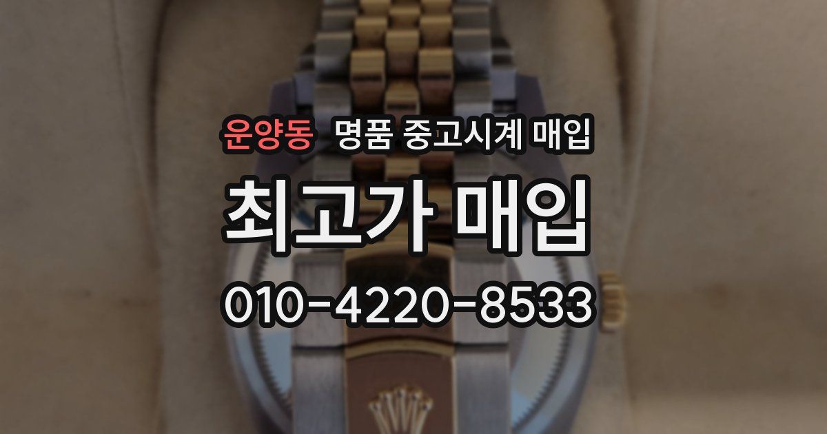 운양동 명품 중고시계 매입