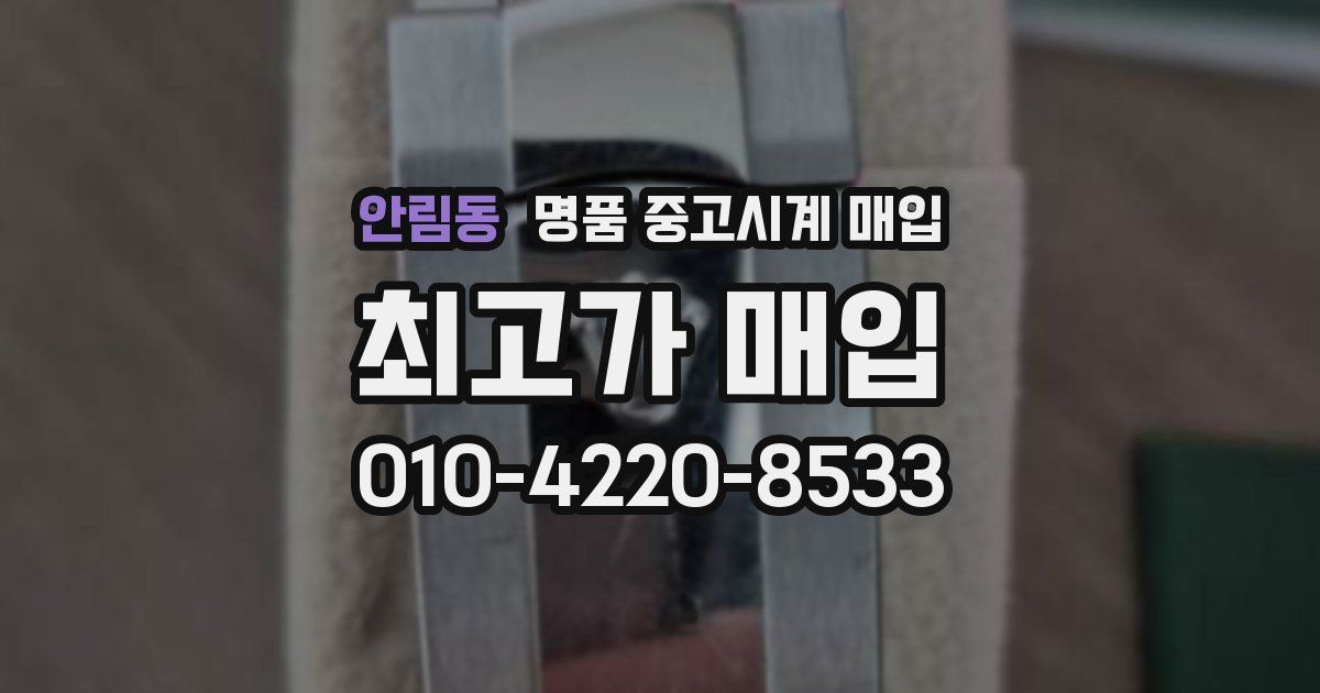 안림동 명품 중고시계 매입