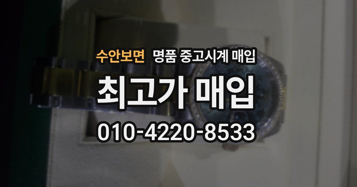 수안보면 명품 중고시계 매입