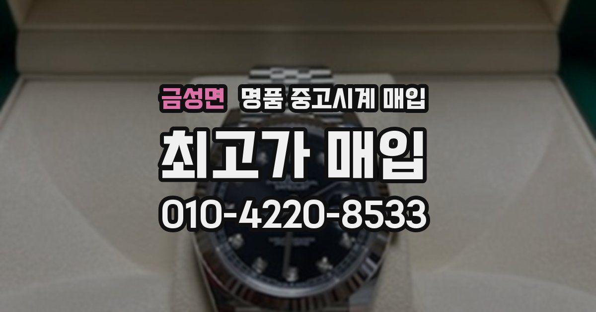 금성면 명품 중고시계 매입