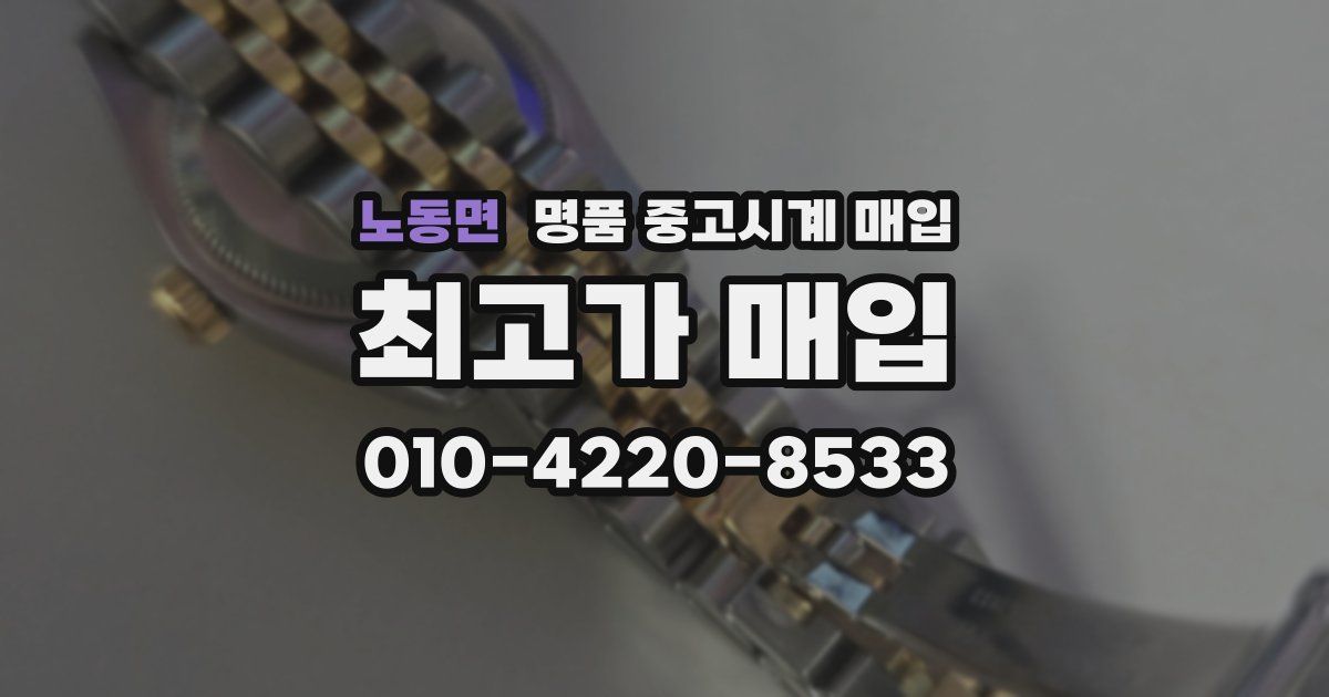 노동면 명품 중고시계 매입