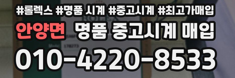 안양면 명품 중고시계 매입