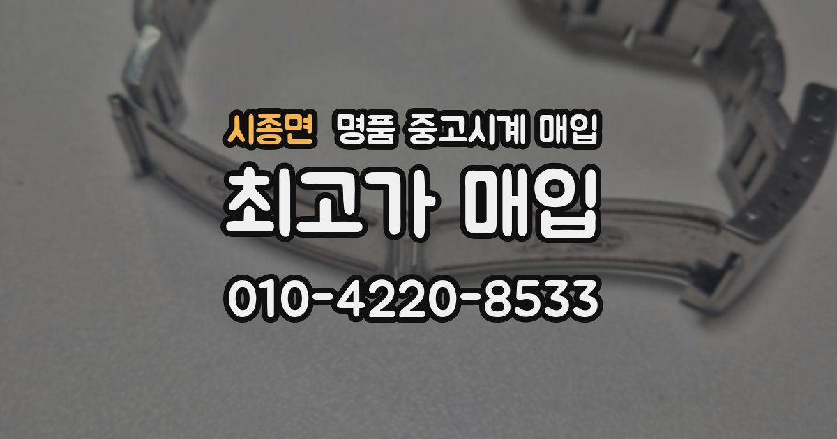 시종면 명품 중고시계 매입