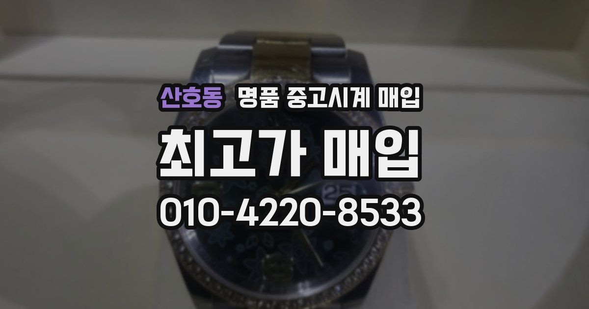 산호동 명품 중고시계 매입