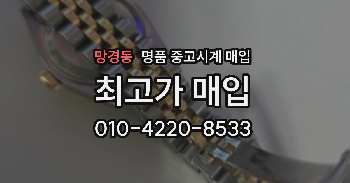 망경동 명품 중고시계 매입