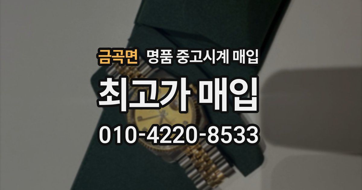 금곡면 명품 중고시계 매입