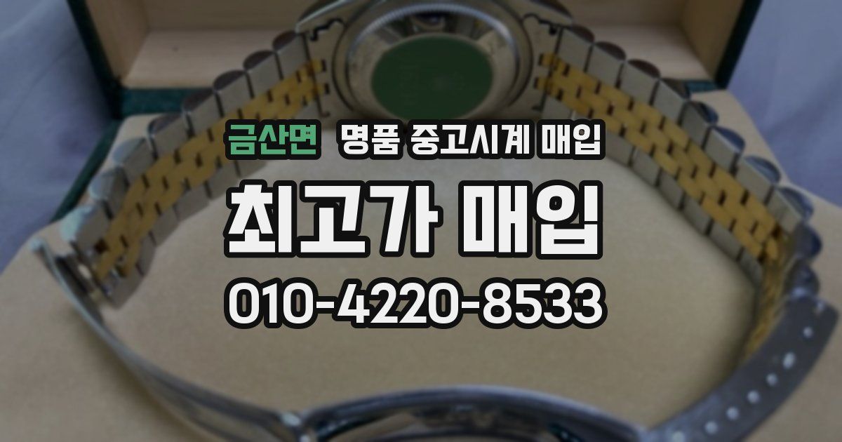 금산면 명품 중고시계 매입