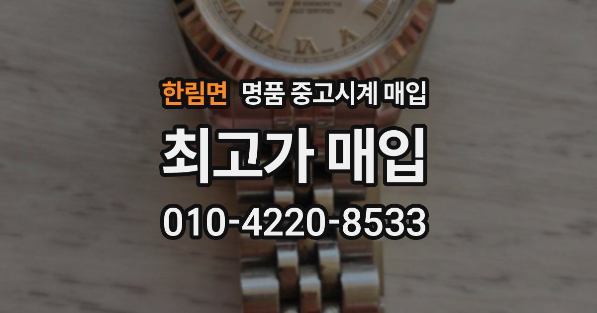 한림면 명품 중고시계 매입