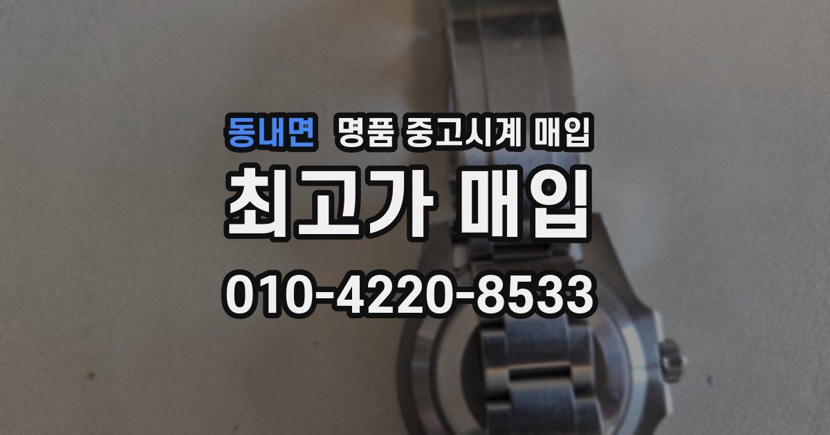 동내면 명품 중고시계 매입