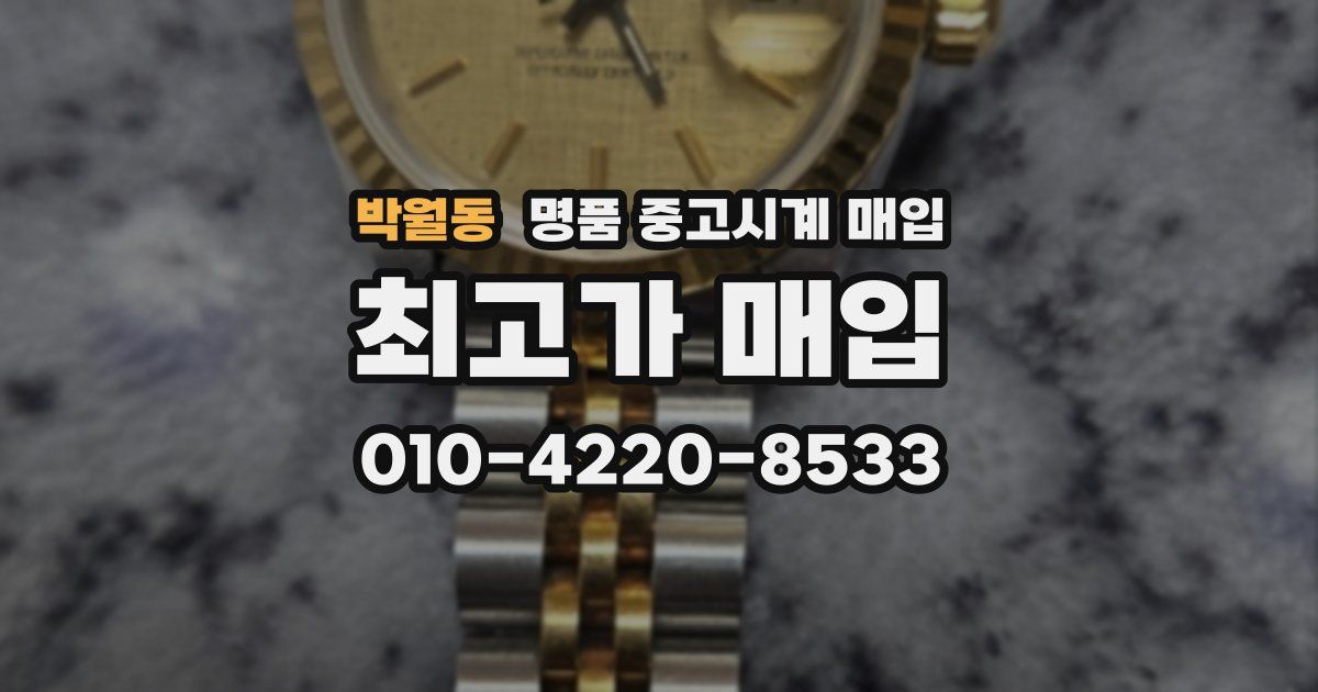 박월동 명품 중고시계 매입