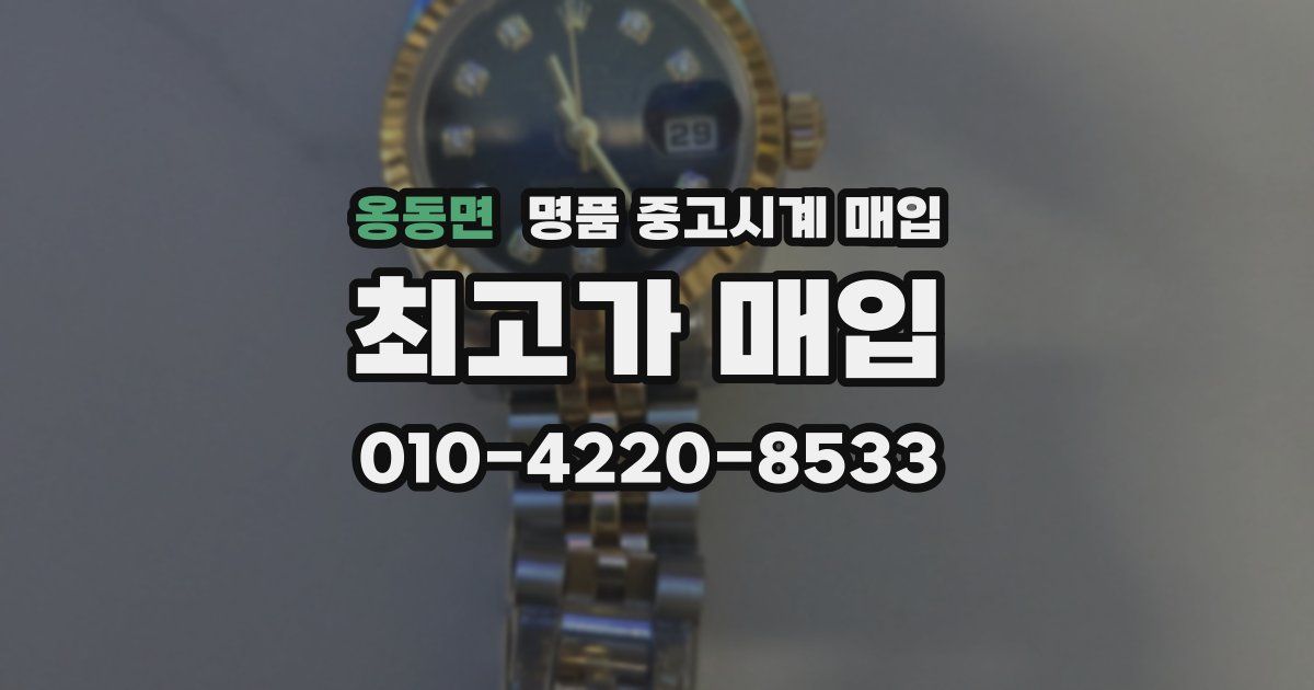 옹동면 명품 중고시계 매입