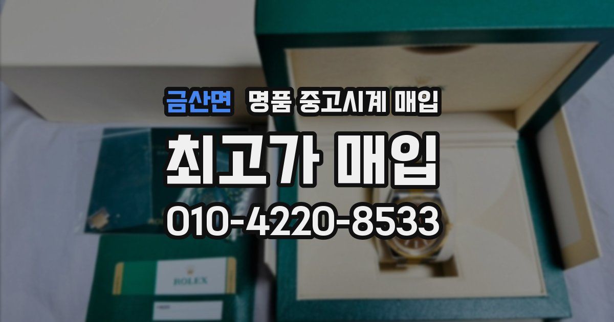 금산면 명품 중고시계 매입