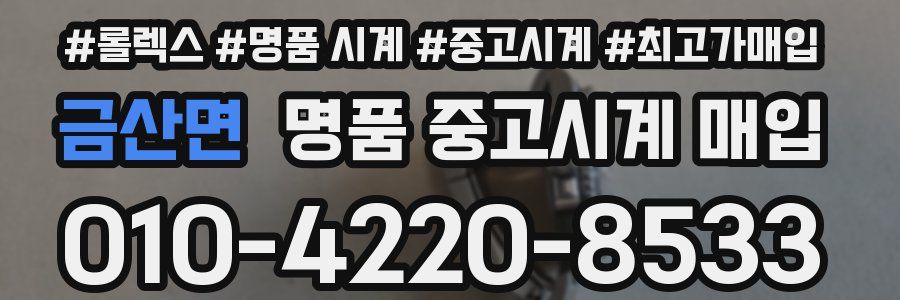 금산면 명품 중고시계 매입