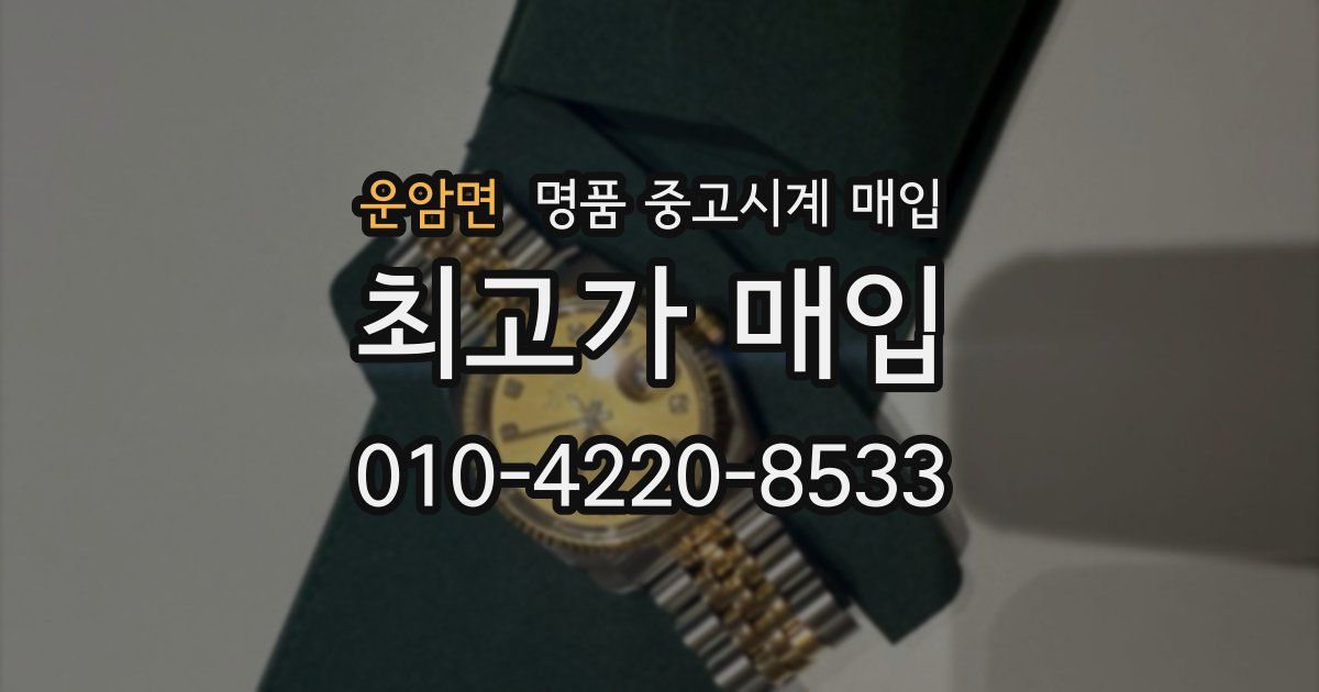 운암면 명품 중고시계 매입