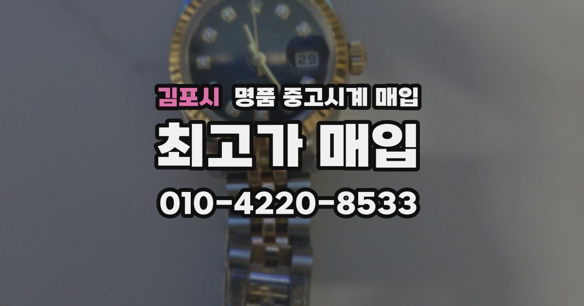 김포시 명품 중고시계 매입