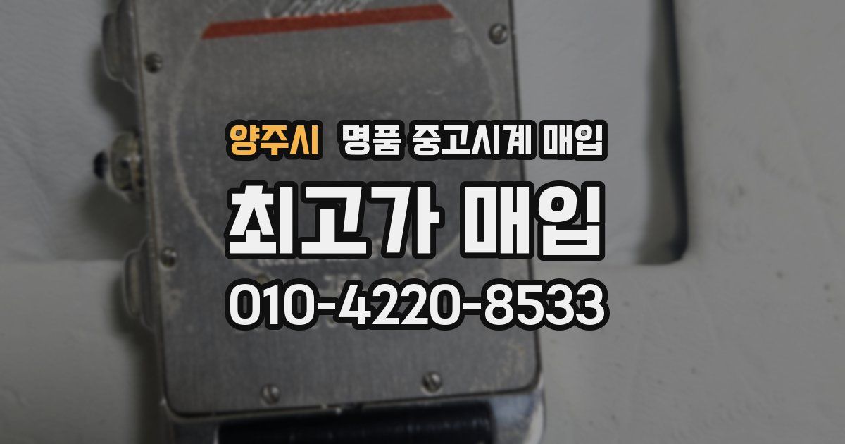양주시 명품 중고시계 매입