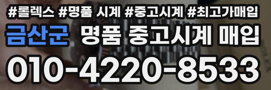 금산군 명품 중고시계 매입