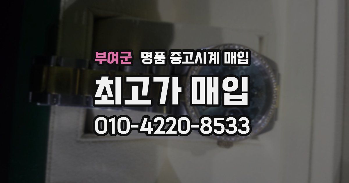 부여군 명품 중고시계 매입