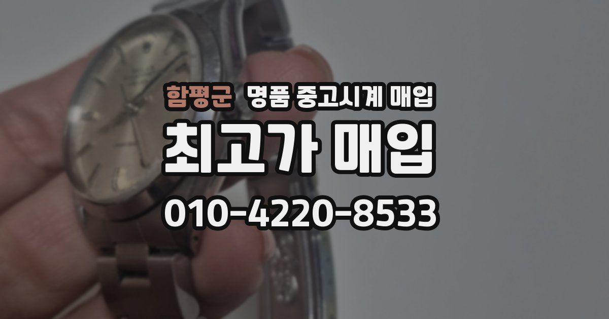 함평군 명품 중고시계 매입