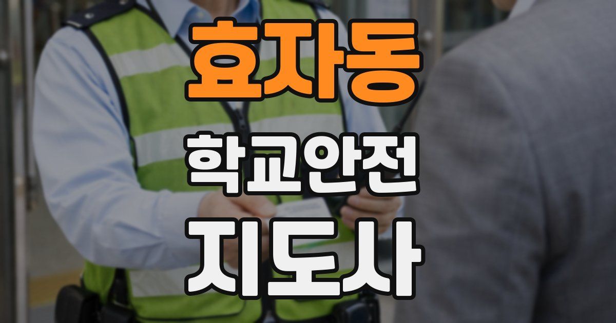 효자동 학교안전지도사 자격증