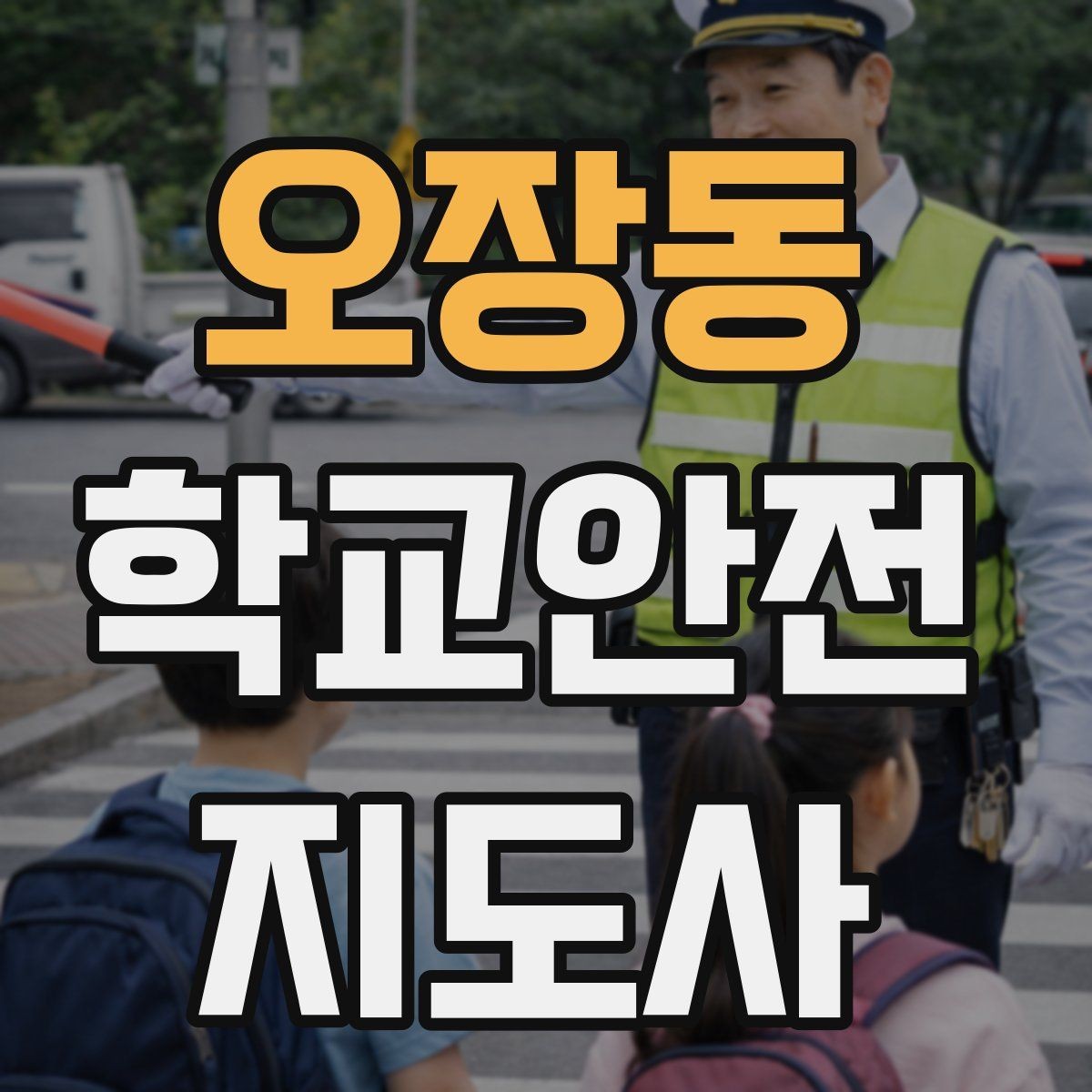 오장동 학교안전지도사 자격증 해질 무렵 시야 확보를 위한 지도 요령