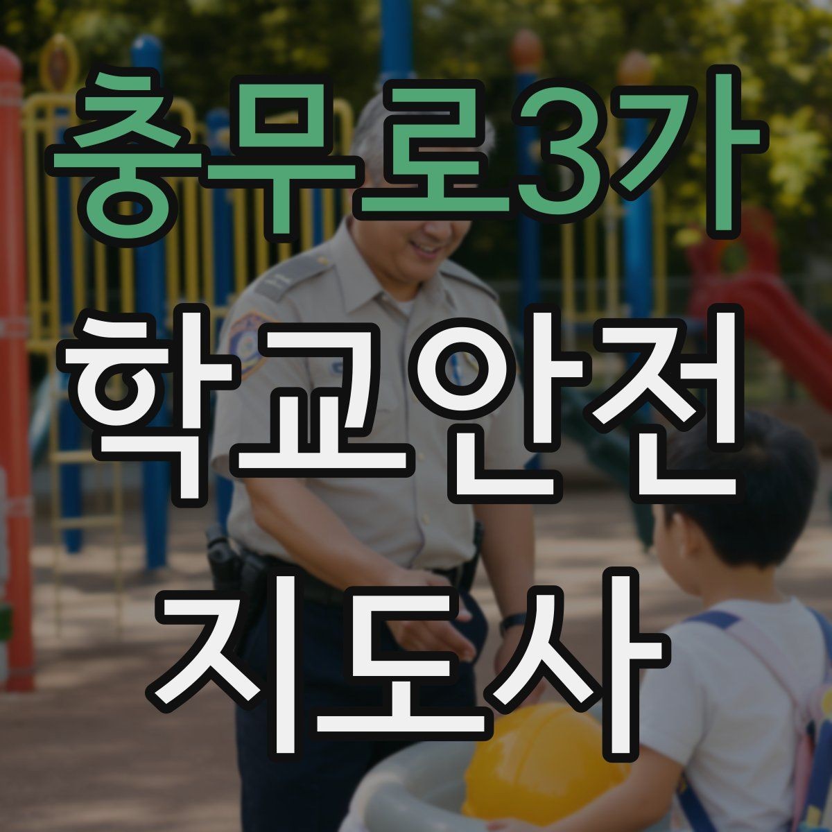 충무로3가 학교안전지도사 자격증 무단횡단을 줄이는 안내 방법