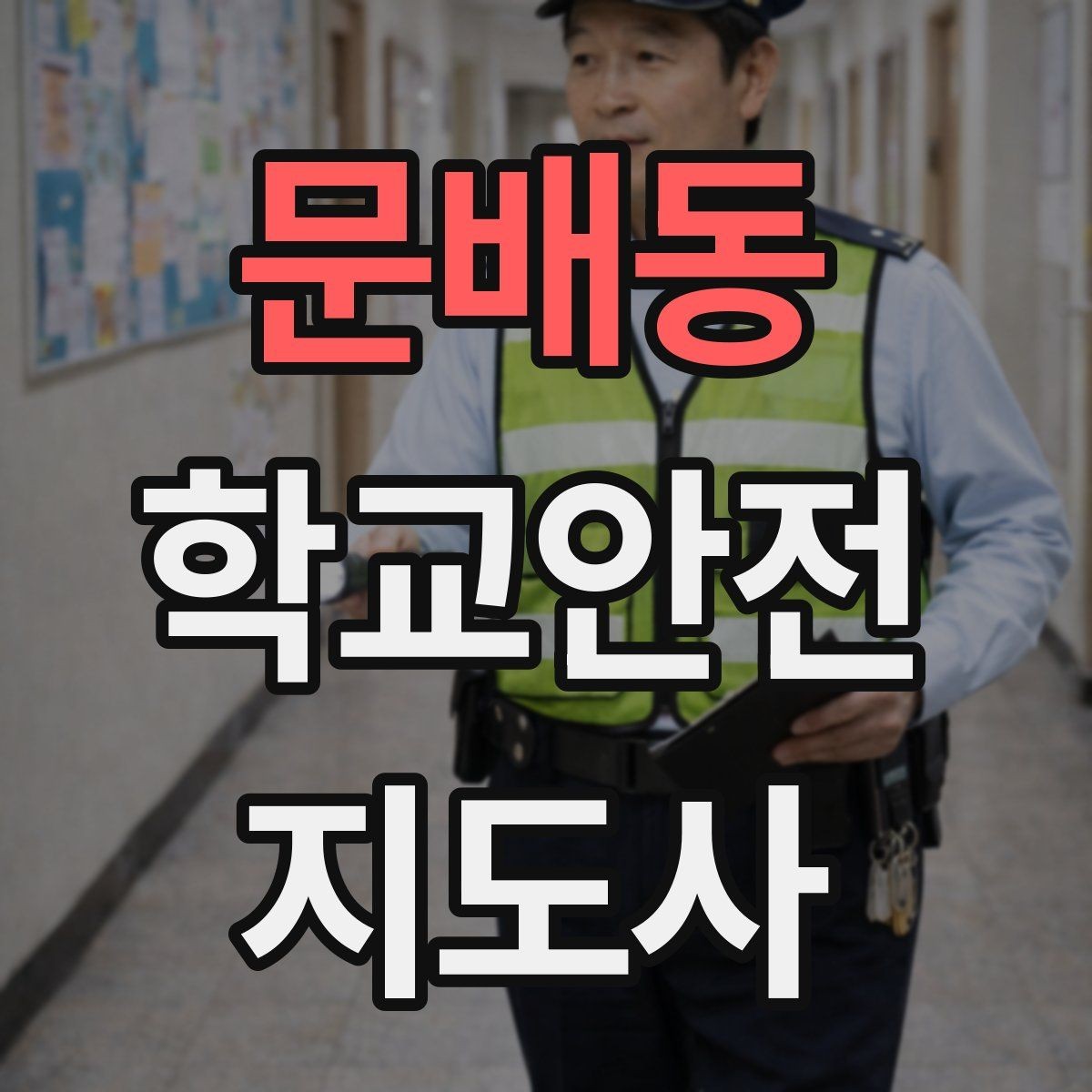 문배동 학교안전지도사 자격증 등굣길 안전지도에서 가장 중요한 한 가지