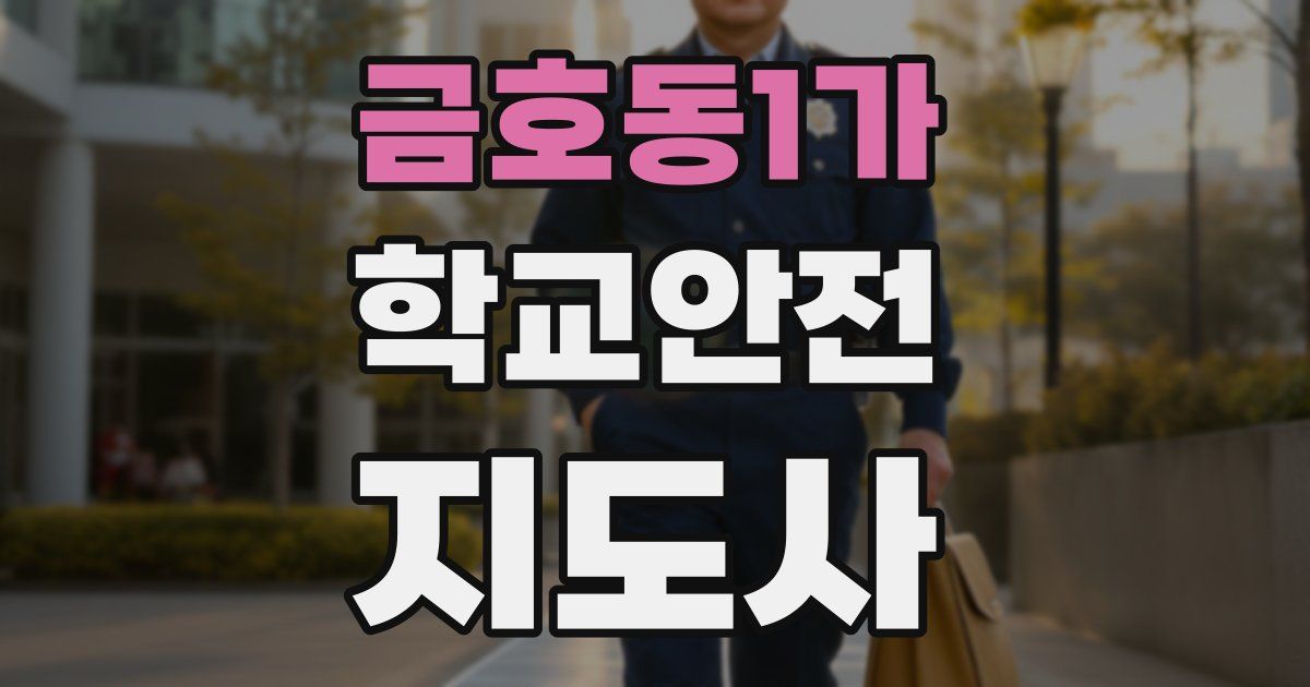 금호동1가 학교안전지도사 자격증