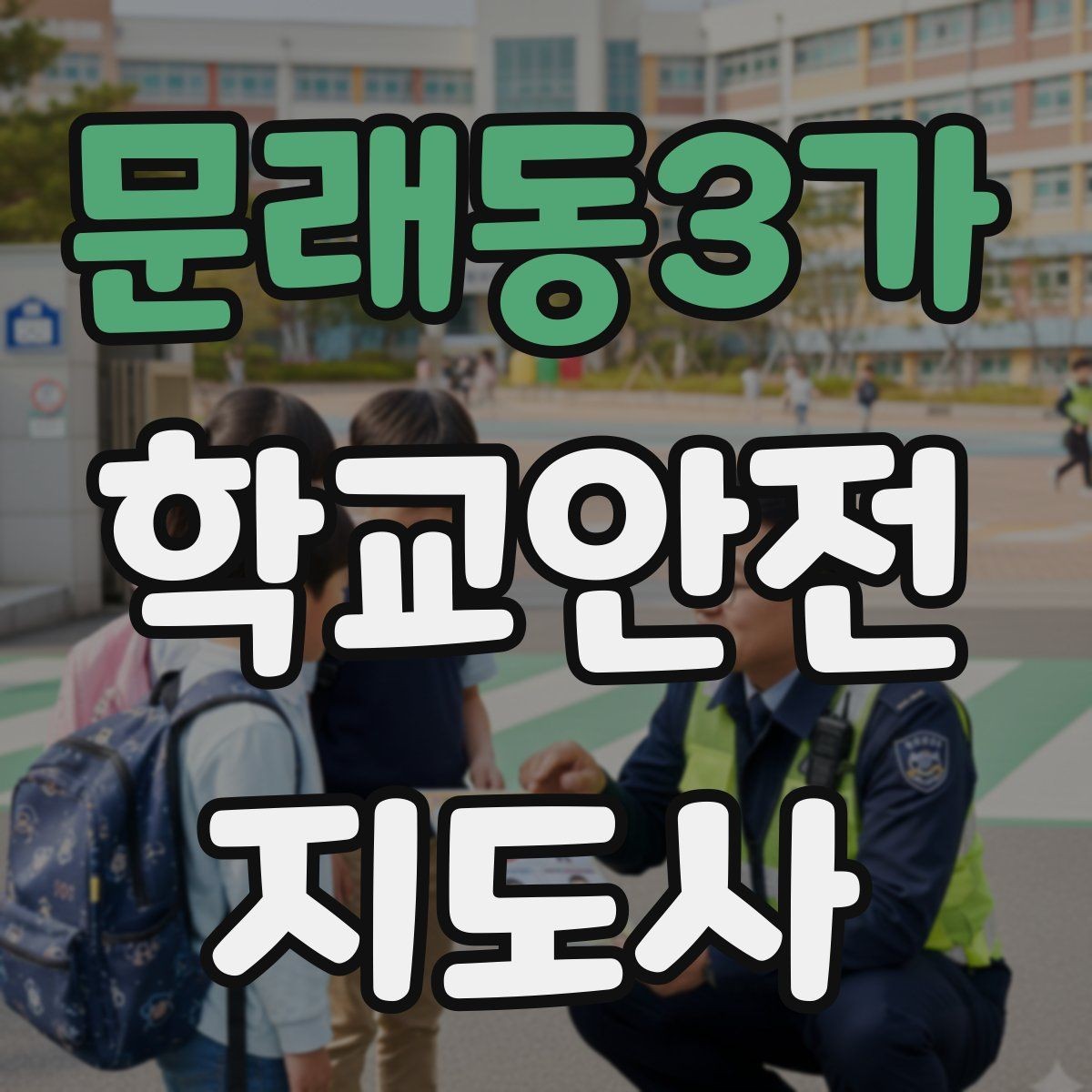 문래동3가 학교안전지도사 자격증 교문 앞 혼잡을 줄이는 동선 설계 팁
