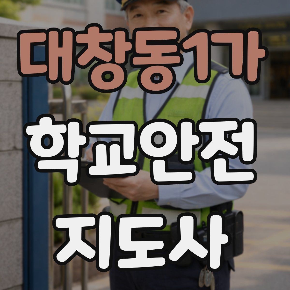 대창동1가 학교안전지도사 자격증 체험교실 이동 동선 사고 예방
