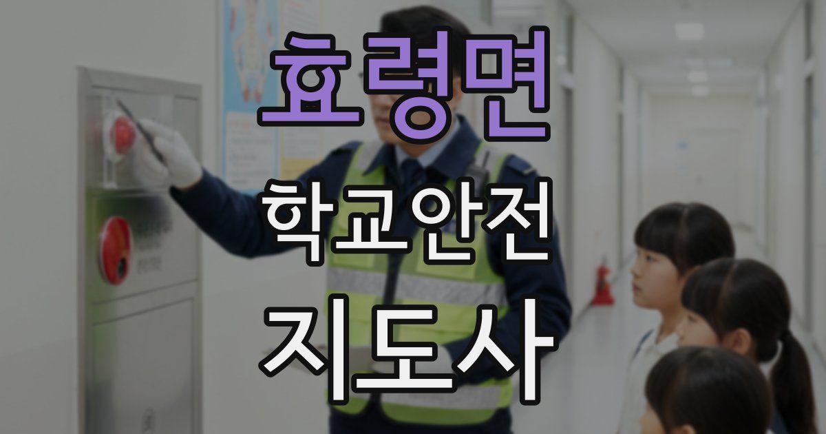 효령면 학교안전지도사 자격증