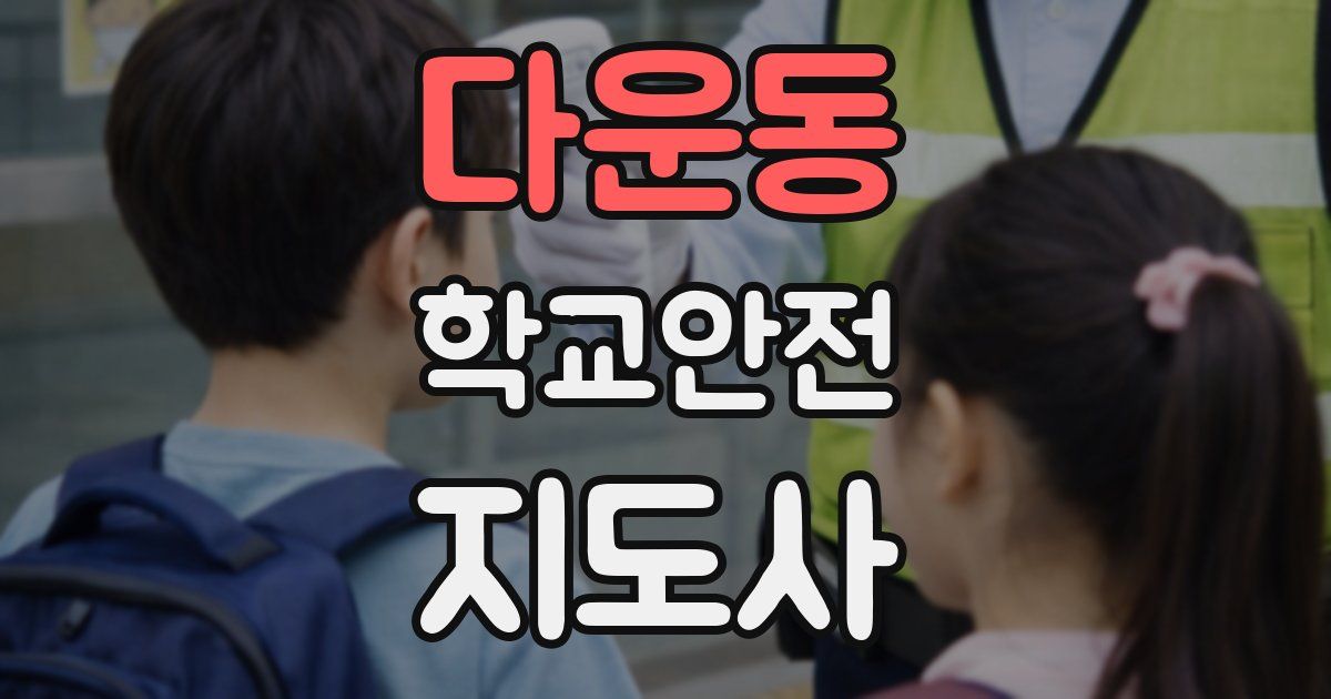다운동 학교안전지도사 자격증