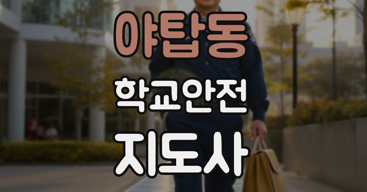 야탑동 학교안전지도사 자격증
