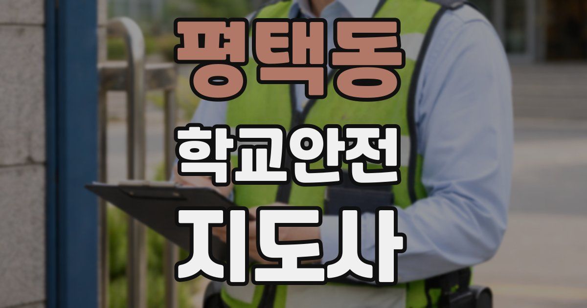 평택동 학교안전지도사 자격증