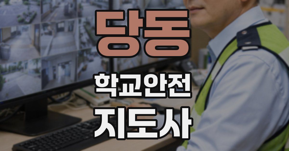 당동 학교안전지도사 자격증
