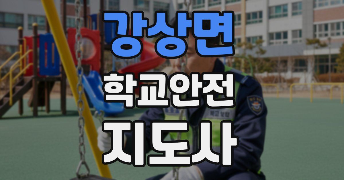 강상면 학교안전지도사 자격증