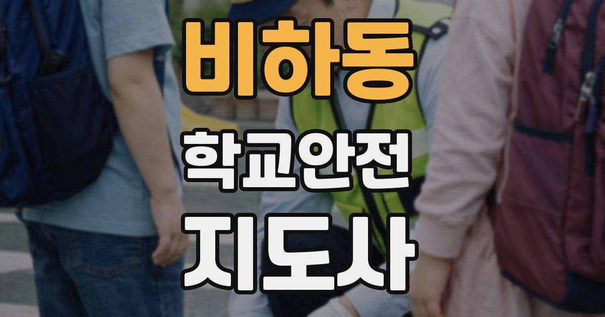 비하동 학교안전지도사 자격증