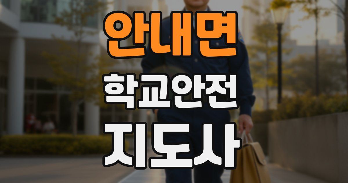 안내면 학교안전지도사 자격증