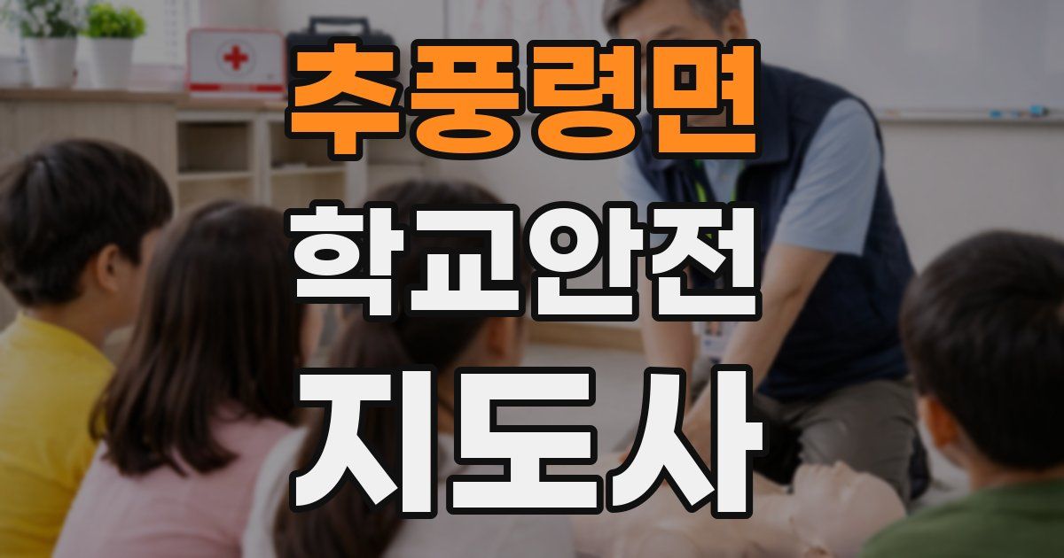 추풍령면 학교안전지도사 자격증
