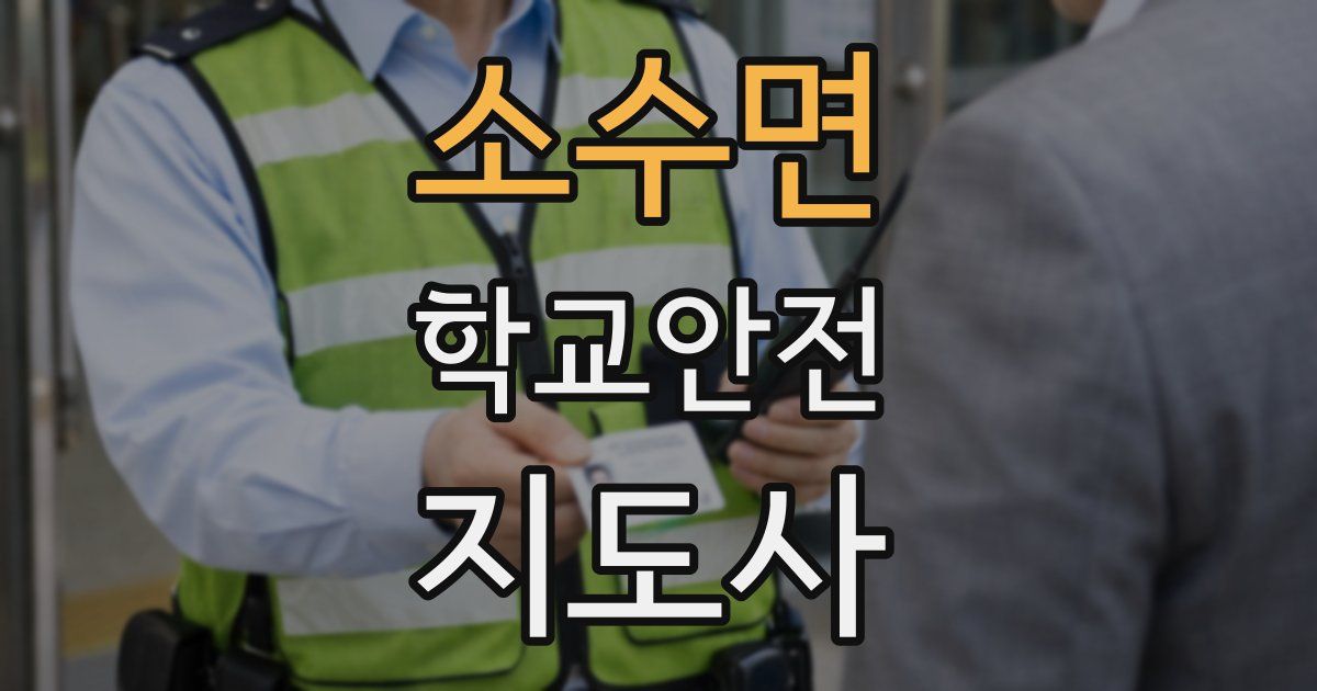소수면 학교안전지도사 자격증