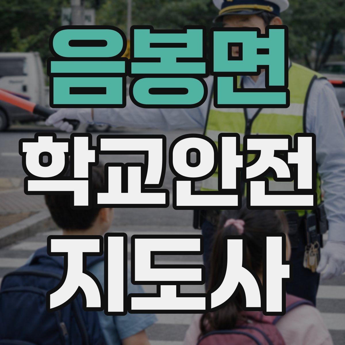 음봉면 학교안전지도사 자격증 무단횡단을 줄이는 안내 방법