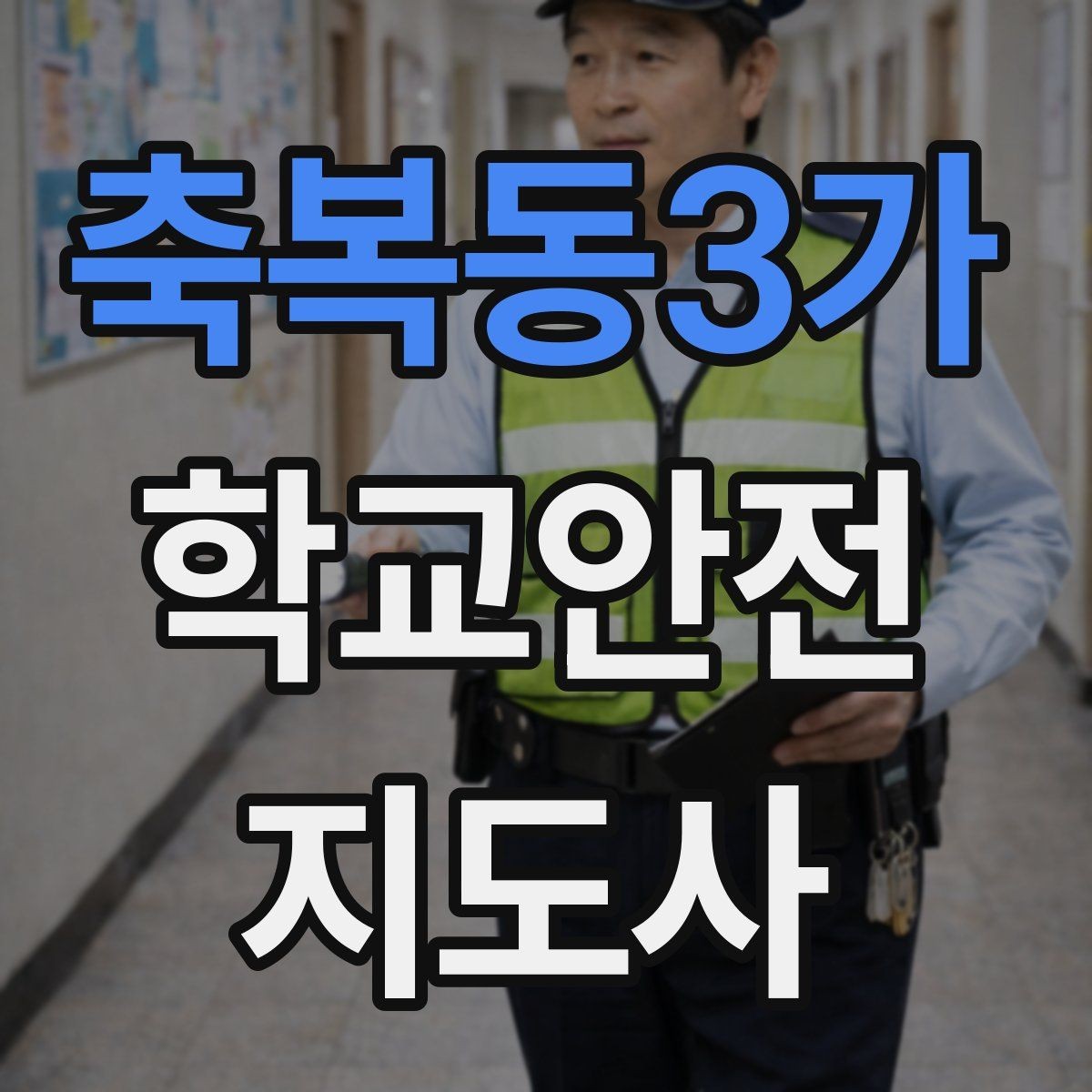 축복동3가 학교안전지도사 자격증 버스 탑승 하차 시 지도 포인트