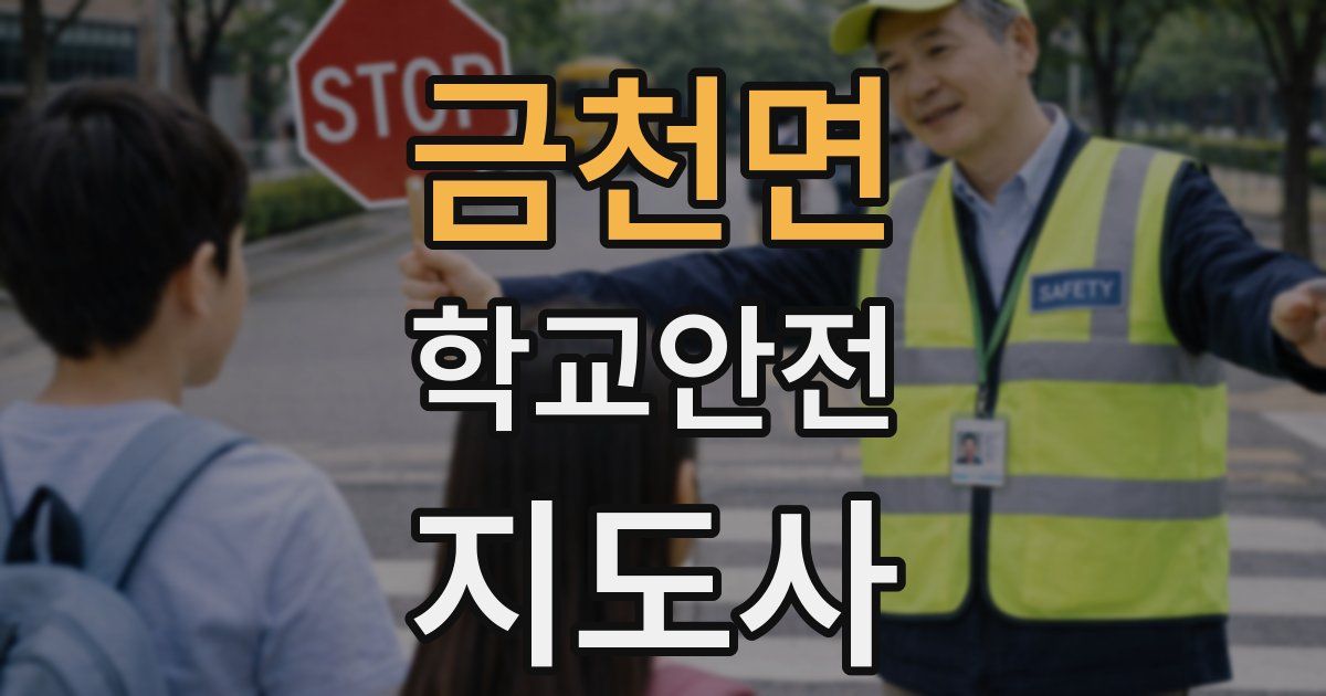 금천면 학교안전지도사 자격증