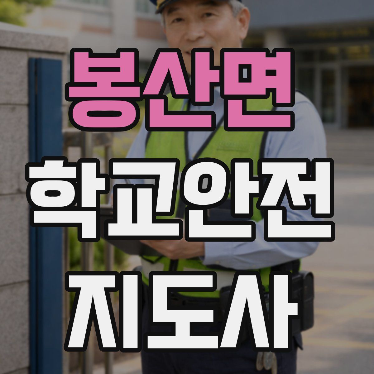 봉산면 학교안전지도사 자격증