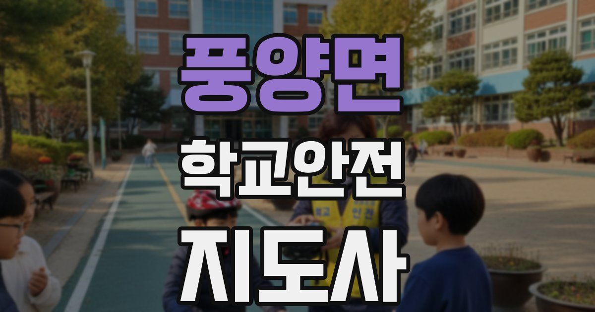 풍양면 학교안전지도사 자격증