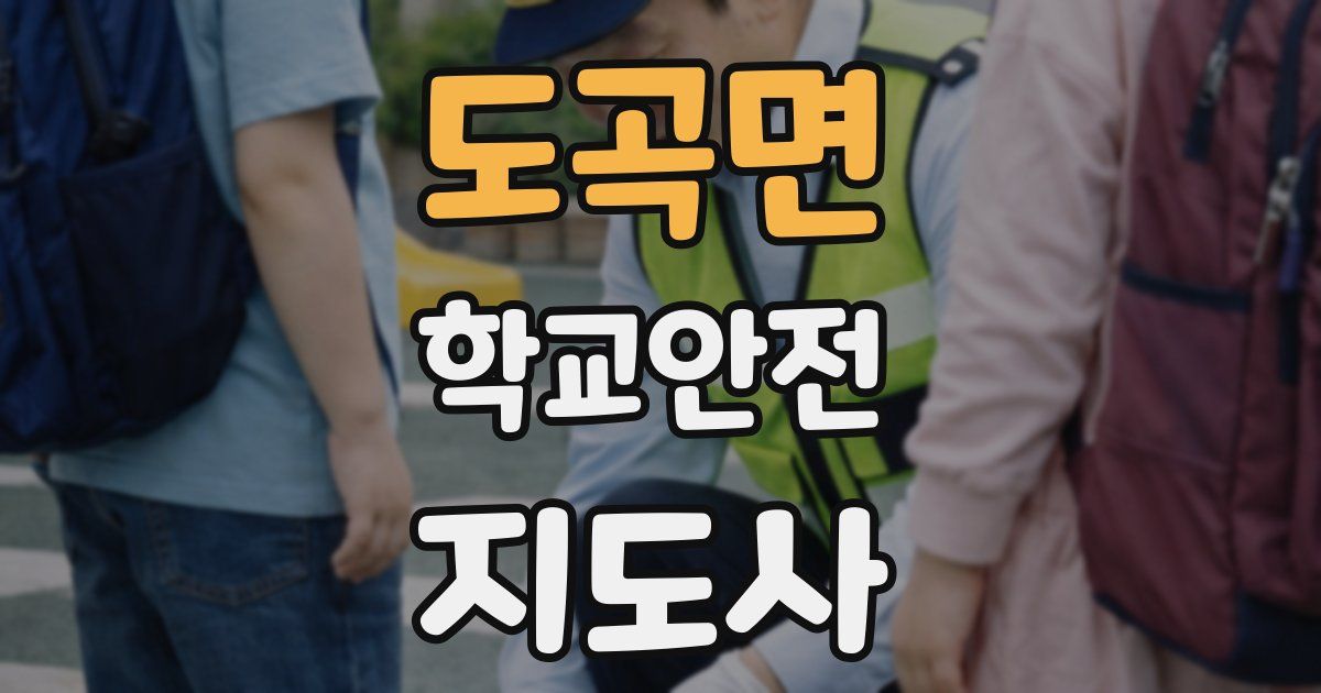 도곡면 학교안전지도사 자격증