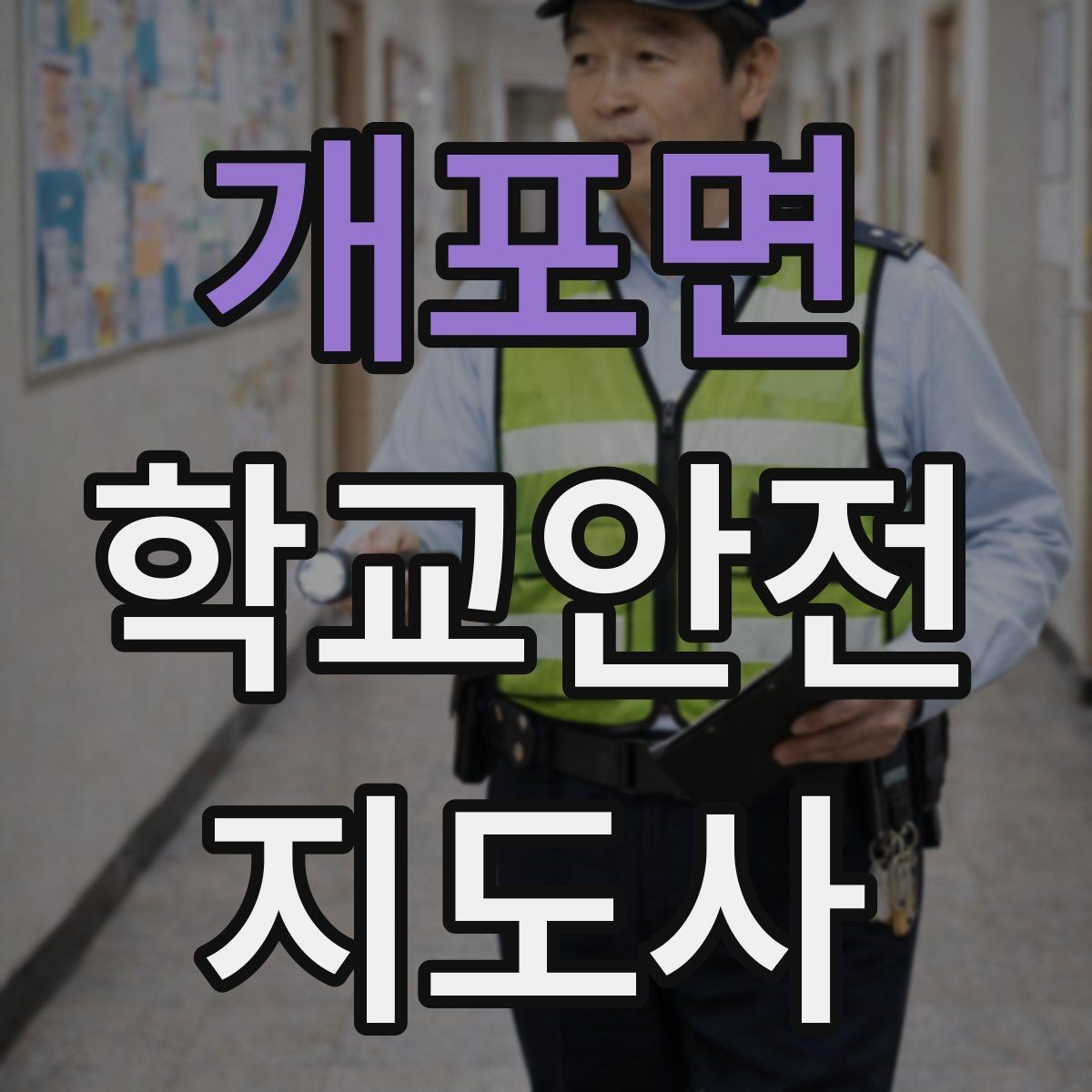 개포면 학교안전지도사 자격증 현장에서 신뢰를 얻는 태도