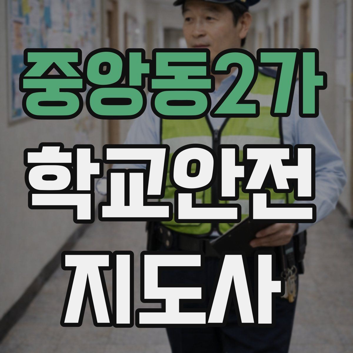중앙동2가 학교안전지도사 자격증 학교 출입 통제 안내 멘트 예시로 준비하기