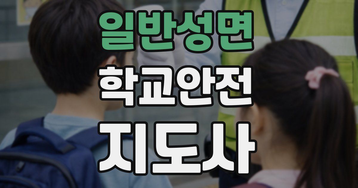 일반성면 학교안전지도사 자격증