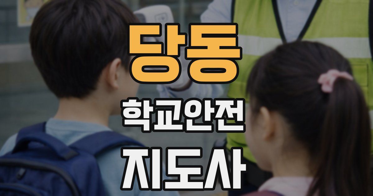 당동 학교안전지도사 자격증